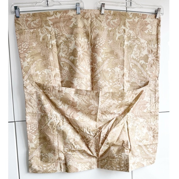 3 Pottery Barn Decorative Pillow Sham Euro Cora Beige Tan 26x26 Floral NWOT - Picture 6 of 8